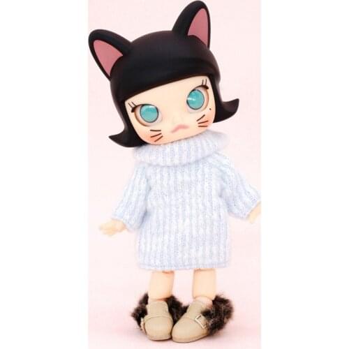 Winter fur coat OB11 GSC plain body cloth doll clothing Molly doll clothes sweater coat