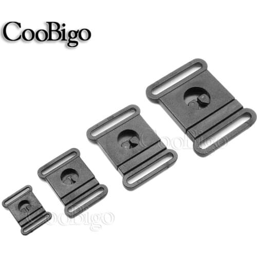 100Pcs Black Plastie Safety Breakaway Buckle For Bra Pet Collar Harness Backpack Strap Clothes Webbing 10mm 15mm 20mm 25mm