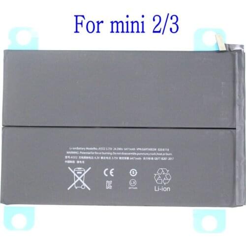 1x 3.75V 6471mAh 0 cycle Replacement Battery For iPad mini 2 / 3 A1489 A1490 A1491 A1512 A1599 A1600 2nd 3rd Generation
