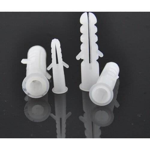 5,6,7,8,mm expand nail wall plug plastic anchor Window curtains Photo frame parts Plastic white color