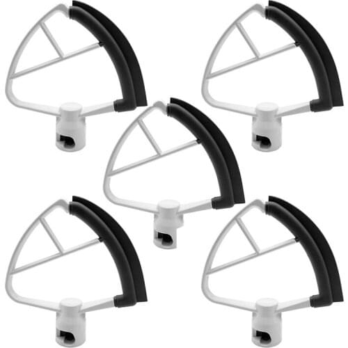 5Pcs Flex Edge Beater With Flexible Silicone Edges Spare Replacement Parts For KitchenAid KSM1 4.5-5 QT Tilt-Head Stand Mixer