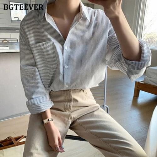 BGTEEVER Women's Striped Shirts