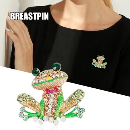 Cartoon Frog Shaped Brooch Electroplating Process Fashion Brooch Gifts for Girls LXH