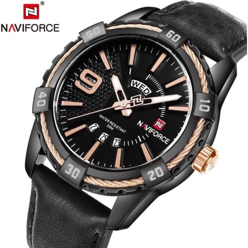Naviforce Top Luxury Fashion Men Brand Business Men Watches Waterproof Stainless Steel Quartz Male Clock Watch Relogio Masculino