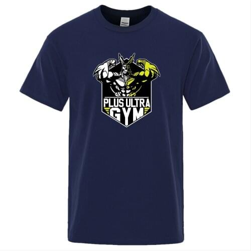 Japan Anime T Shirt My Hero Academy Plus Ultra T-Shirts Men Hip Hop Casual Harajuku Male TShirt Summer Brand Short Sleeve Tops