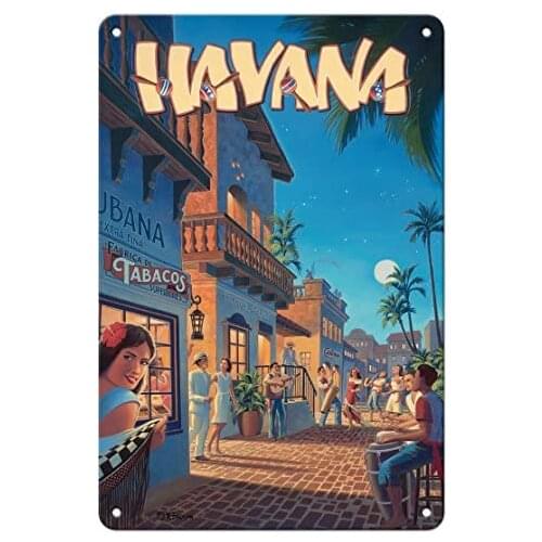 Havana, Cuba by Kerne Erickson - Metal Tin Sign