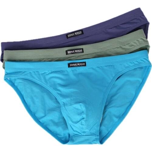 Cotton Mens Underwear Comfortable Mens Briefs Solid Color Low Waist Underpants Men Lingerie