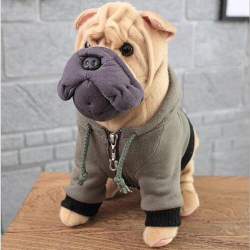 Simulation animal dog Children plush toy baby kids cute Shar Pei dog gift