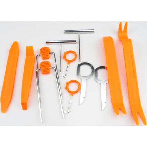 12pcs/set Car Radio Door Clip Panel Trim Dash Audio Removal Open Installer Pry Tool For Citroen C-Quatre C-Triomphe Picasso C1