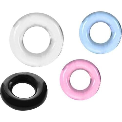 1PC Penis Rings Set Crystal Ejaculation Delay Cockring Silicone Cock Erection Ring Stretcher Erotic Adult Sex Toys for Men Male