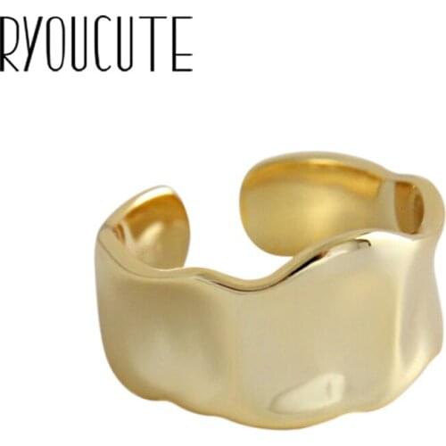 Bohemian Vintage Irregular Geometric Rings For Women Engagement Large Adjustable Size Finger Rings Gothic Jewelry Girls Anillos