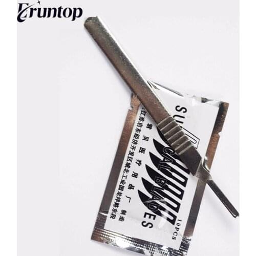 1 Set 10pcs #23 Carbon Steel Blades with 1pcs #4 Handle