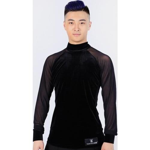 Fashion Latin Dance Women Black long Sleeve Practice Dance Wear Clothing Ballroom Dance Cardigan Tops Men Dances Leotard DWY544