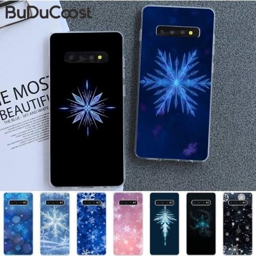 Chenel Icy snowflakes Soft Phone Case Cover for Samsung Galaxy S10 S10E Lite s6 s7 s8plus s9plus S5 S20