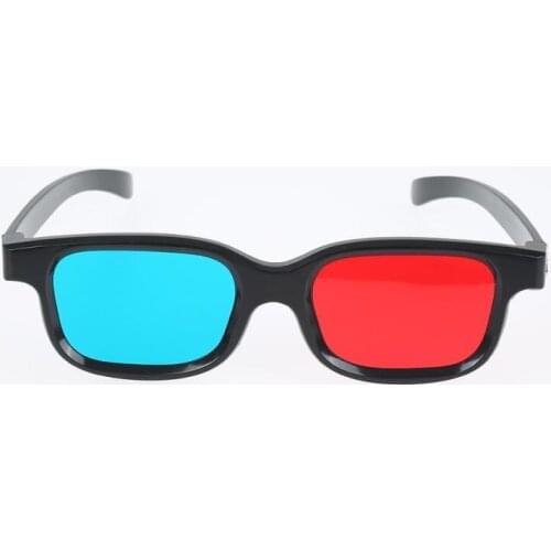 New Red Blue 3D Glasses Black Frame For Dimensional Anaglyph TV Movie DVD Game Offers A Sense Of Reality Ultimate Experience