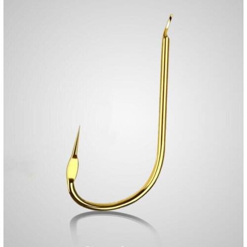 NEW DESIGN 40pcs/lot Japan Super Sharped Forged Fishing Hooks High Carbon Steel carp Fish Hook High Quality golden color