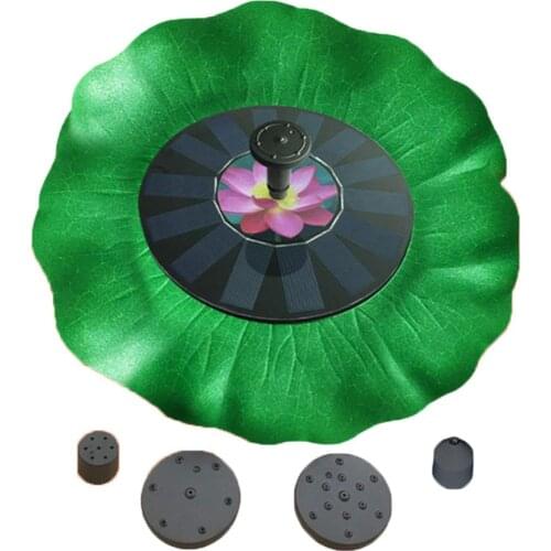 Floating Solar Fountain Garden Water Fountain Pump Lotus-shaped Waterproof Solar Panel Water Pump Kit for Garden Pool Pond Decor