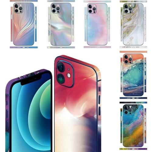 3M Films For iPhone 12 Pro Max Back Film Full Covers Aurora Decal Skin Protector Sticker for iPhone 12 Mini i12 Stickers Cases