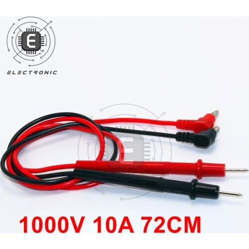 1 Pair Multimeter Test Pen 1000V10A 72cm For Standard Instrument Suitable For Standard 4mm Banana Plug
