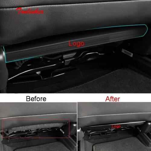 Tonlinker Interior Car Seat Back Cover case stickers for HONDA ACCORD 2018-19 Car Styling 2 PCS Stainless steel Cover stickers