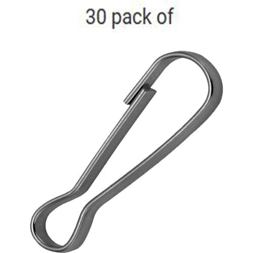 Pack of 30 Pcs) 30mm Stainless Steel Hanging Buckle Spring Snap Clip Karabiner Hooks for Rat Hammocks/Bird Cage/Tree House/Jewe