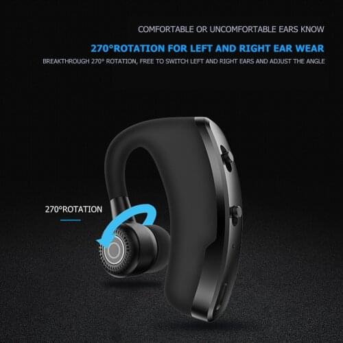V9 Bluetooth-compatible Headset Wireless Hands Free Earphones with Mic for Driver Trucker Mini Headphone Sport Headsets