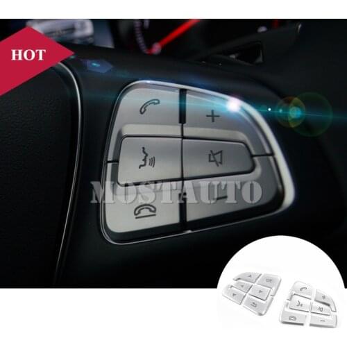 For Benz GLE W166 /Coupe C292 Inner Steering Wheel Button Trim Cover 2015-2018 12pcs Car Accessories Interior Car Decor Car Trim