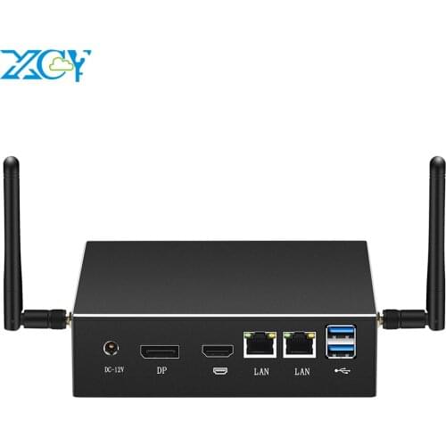 XCY Mini Pc Intel Core i7 10510U i5 i3 Linux Thin Client Micro Desktop Computers Best Industrial Win 10 Minipc Dual Lan Port 4K