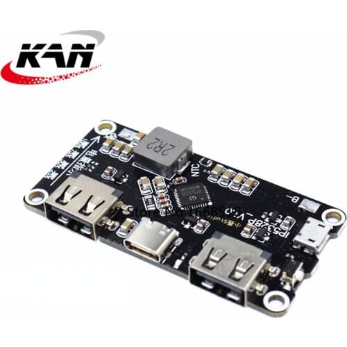 IP5328P Dual USB 18650 Battery Charger treasure Tpye-c 3.7V to 5V 9V 12V Step up Fast Quick Charger Circuit Board QC2.0 QC3.0