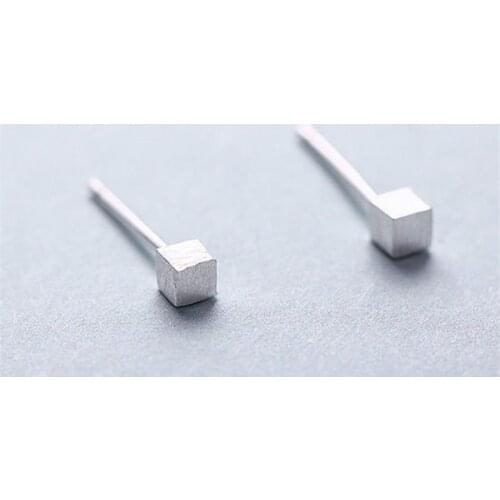 Fashion Silver Color Square Stud Earrings for Women Party Jewelry pendientes boucle d oreille eh937