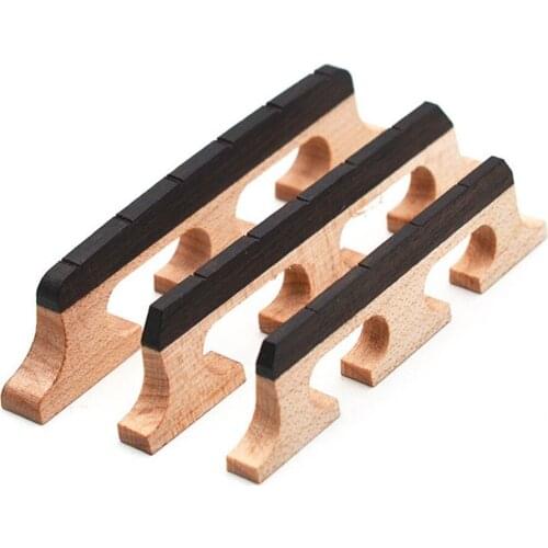 1pc Banjo Bridge Maple Ebony 3 Footed Banjo Bridge Replacement Bridges For 4 5 6-string Banjos Parts Instruments Accessories