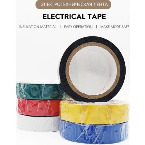 9M Wire Flame Retardant Electrical Insulation Tape Electrical High Voltage PVC Tape Waterproof Self-adhesive Electrician Tape