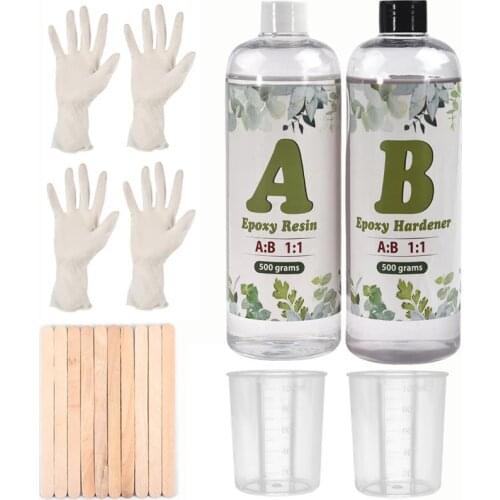 1000g 1:1 AB UV Epoxy Resin Glue Kit High Adhesive Crystal Clear Resin For DIY Resin Jewelry Making Resin Crafts