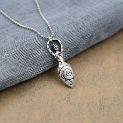 Spiral goddess pendant necklace amulet wizard necklaces 12pcs