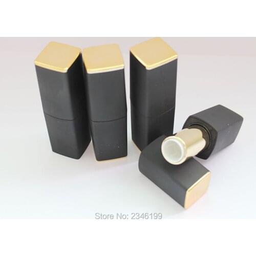 30pcs/lot Superior Grade Matte Black 12.1mm Empty Lipstick Tube, DIY Magnetic Snap Lip Balm Tube/Lip Cream Container