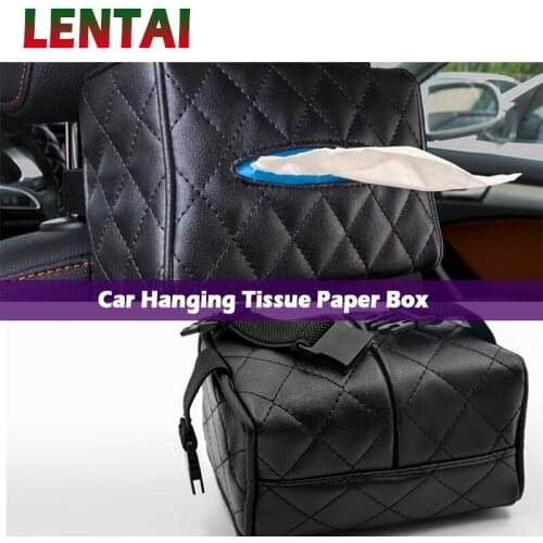 LENTAI 1PC Car Hanging Tissue Paper Box Paper holder For Subaru Forester Suzuki Swift SX4 Volvo XC60 S60 XC90 S80 V70 Mitsubishi