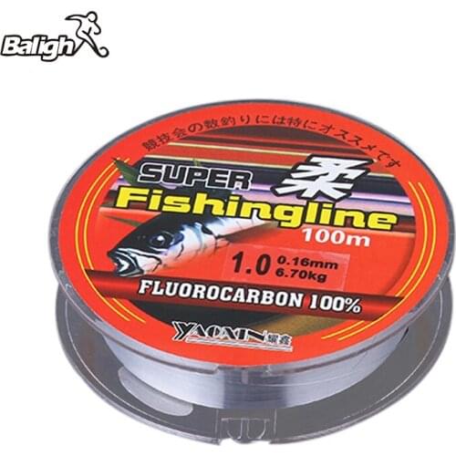 Balight 100M Level Fish Lines Non Transparent Nylon Fluorocarbon Sink Tip Fishing Line Fishing Tackle Non-Linen Multifilament