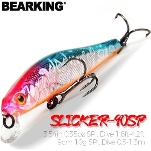 BEARKING 9cm 10g Hot fishing gear shone SP lures minnow crank ,Tungsten magnet weight system wobbler bait isca artificial