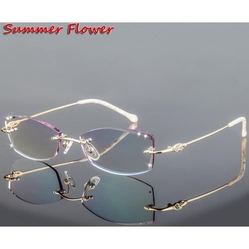 Chashma Brand Womens Frame Degree Eyeglasses Transparent Glasses Women Diamond Tint Lenses oculos de grau feminino