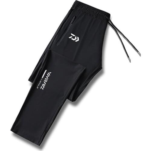 Daiwa Quick Dry Fishing Ice Silk Pants Summer Outdoor Sports Trousers Breathable Elastic Trekking Climbing Fishing Clothing