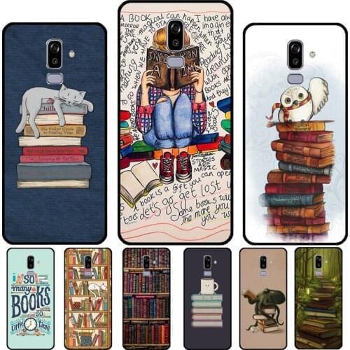 Read Books illustration For Samsung Galaxy J7 J3 J5 2016 A3 A5 2017 J2 Core J4 J6 J8 A8 A6 Plus 2018 Phone Cover