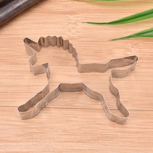 Unicorn Egg Shape Vegetable Biscuit Cookie Cutter horse Tools bake Mold Stainless Steel Toy for Home Chinese Kitchen Supplies