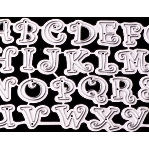Fityle A-Z Alphabet Accessories Metal Cutting Dies Mold Scrapbook Paper Craft Stencil