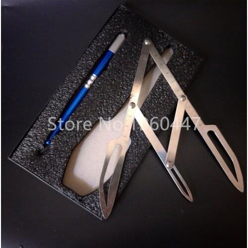 Microblading Tools Tattoo Pen Kit Golden Ratio Divider Permanent Makeup Measure Tool Stainess Steel Guide Ruler for Beginner