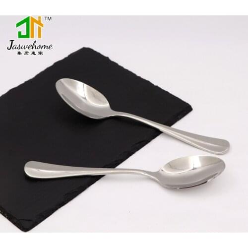 Jaswehome 2pcs/set stainless steel big spoon dessert soup spoons dinner spoon tablewares dinnerware