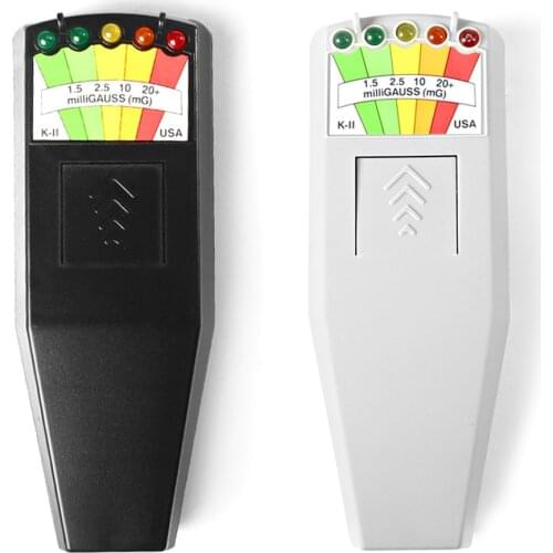 K2 Electromagnetic Field EMF Gauss Meter Ghost Hunting Detector Portable EMF Magnetic Field Detector 5 LED Gauss Meter