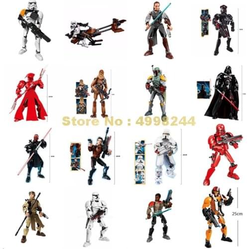 Space Soldier Storm Trooper Commander Speeder Bike Fett Black Warrior Robot Maul Han Grievous Commander Toy