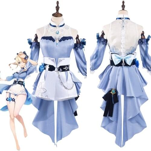 Genshin Impact Qin Cosplay Costume Swimwear Outfits Halloween Carnival Suit