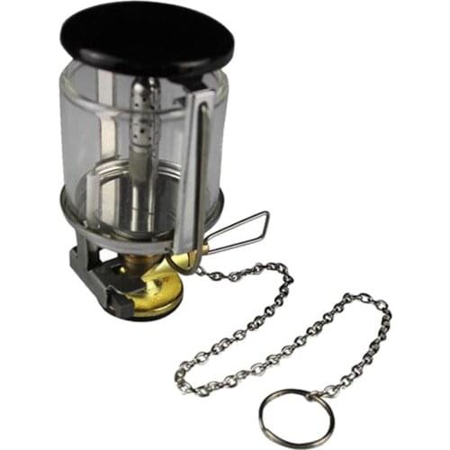 Mini 80LUX Outdoor Camping Lantern Portable Aluminum Gas Light Tent Lamp Torch Hanging Glass Lamp Propane Butane Heater