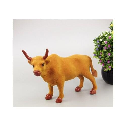 About 26x18cm cattle model ornament scene layout prop farm decoration gift h1278